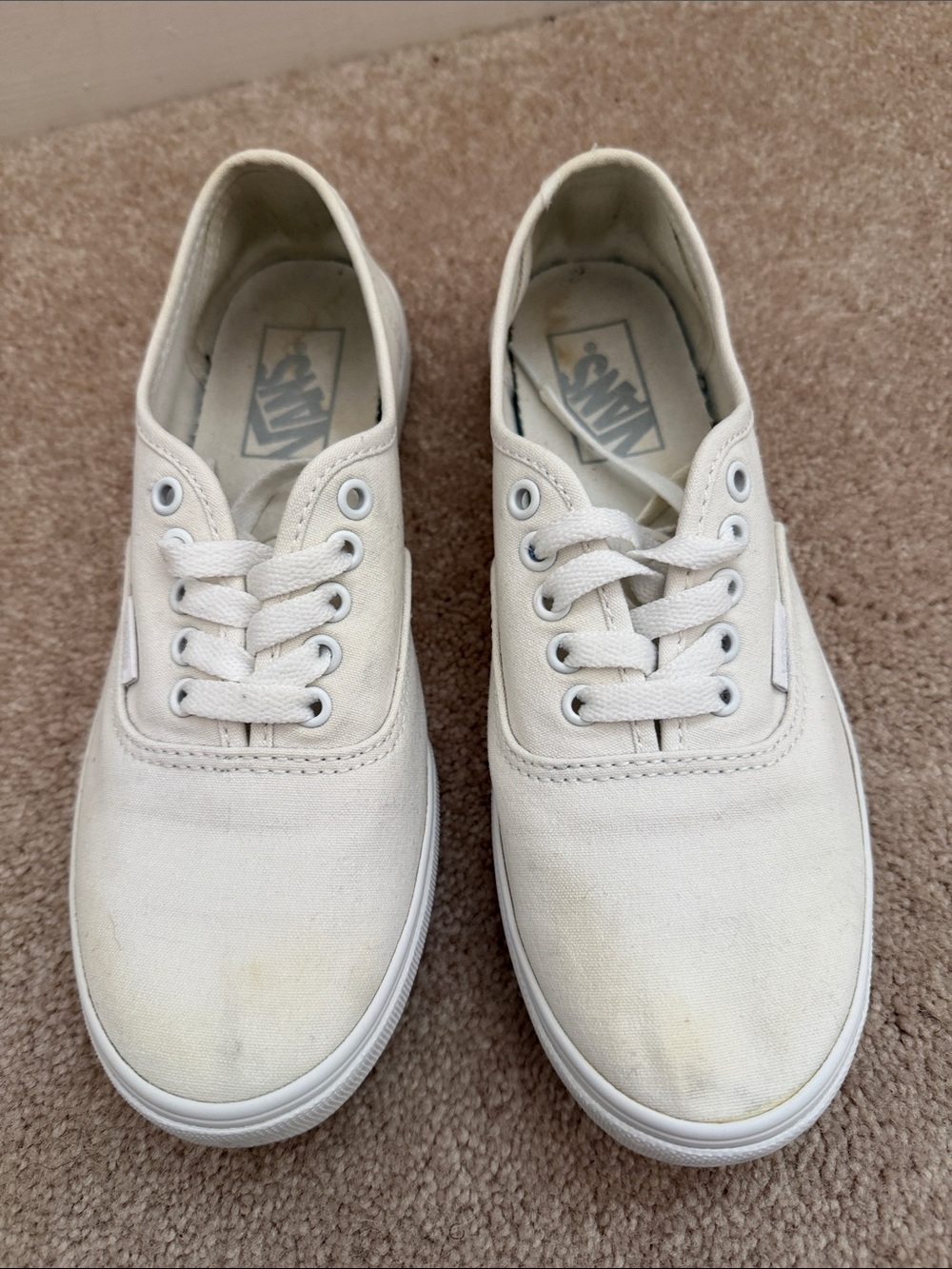 Vans Canvas Low-Top Sneakers in White